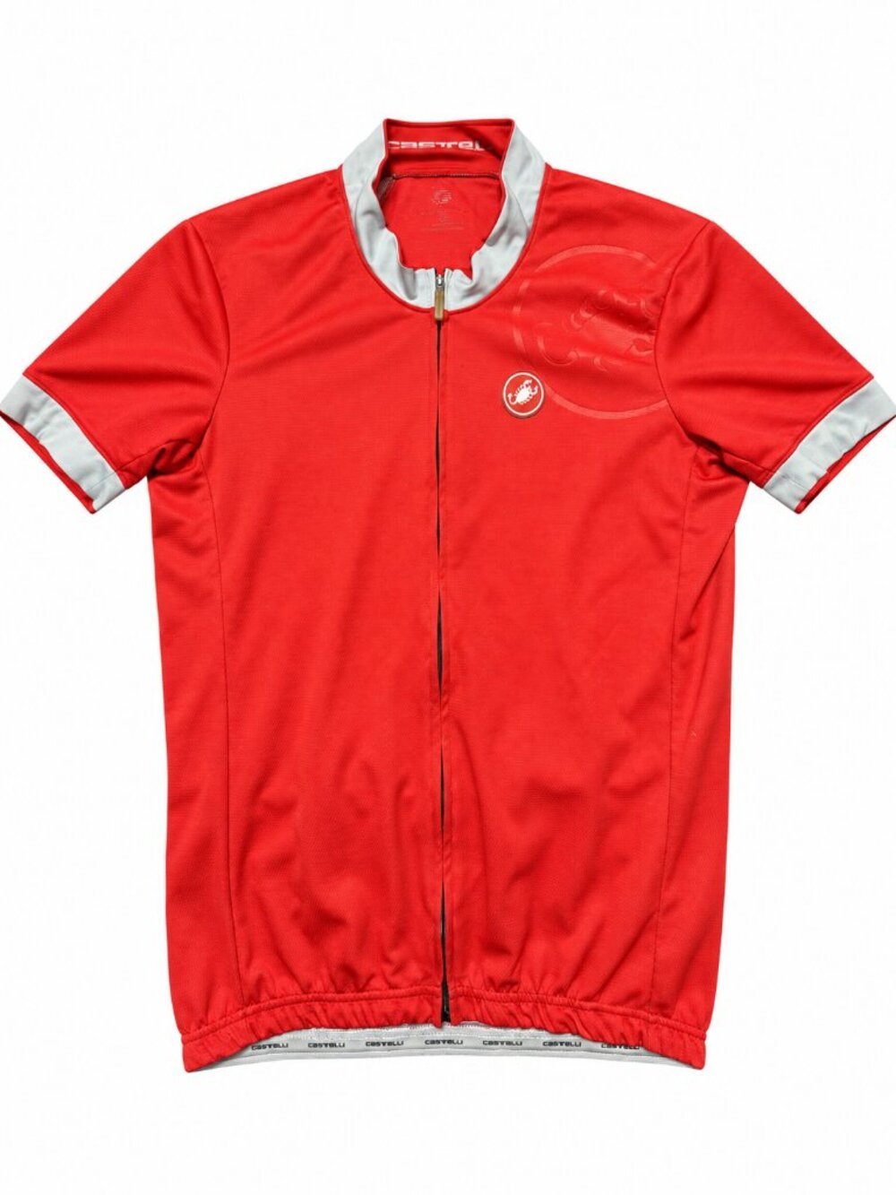 Castelli Cycling Jersey Womens S Red Scorpion Logo